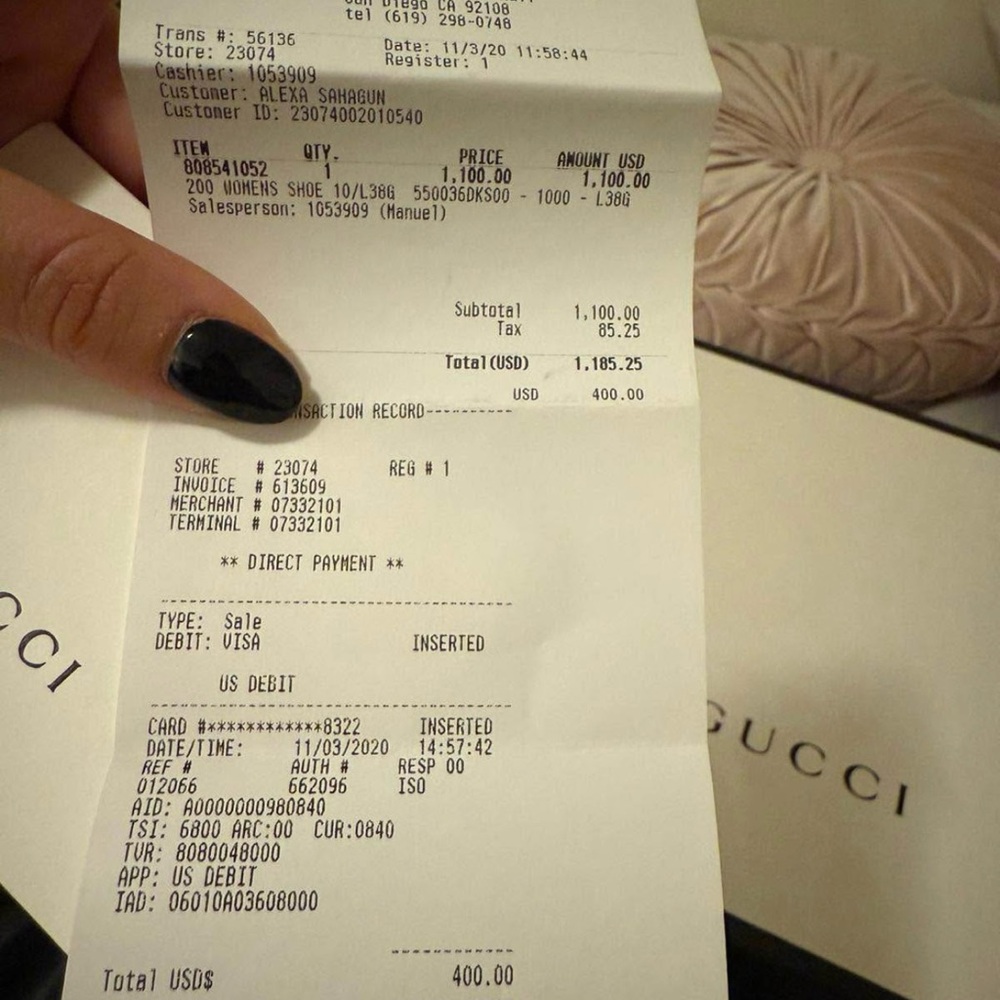 Gucci Black Ankle Boots with Gold Accents - Picture 4 of 4